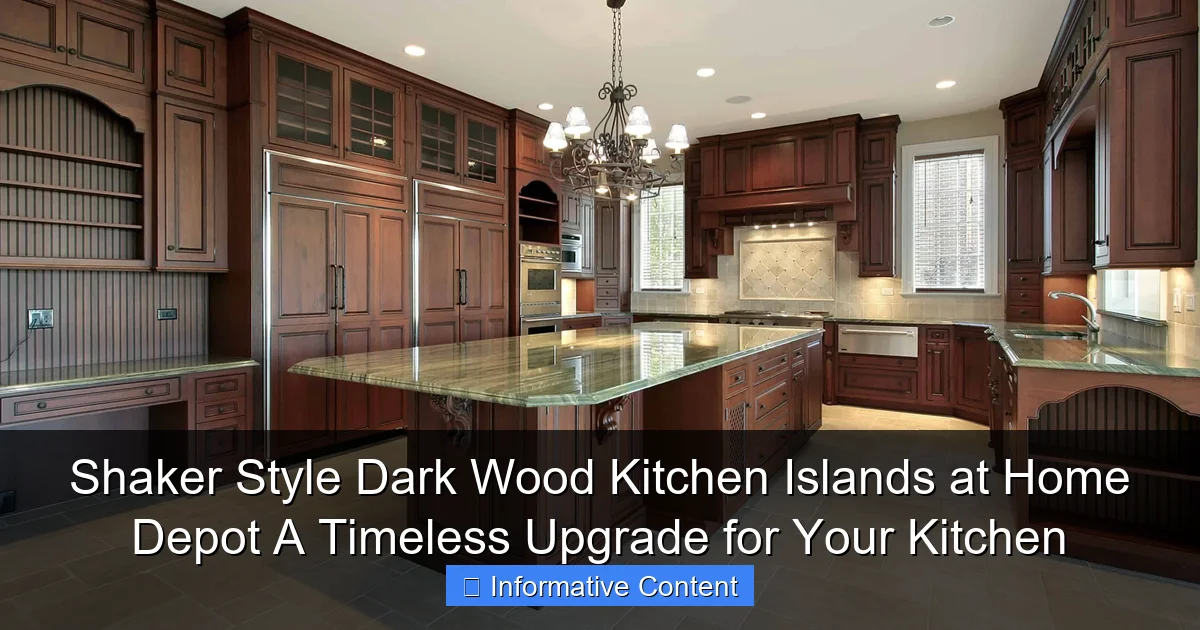 Shaker Style Dark Wood Kitchen Islands at Home Depot A Timeless Upgrade for Your Kitchen