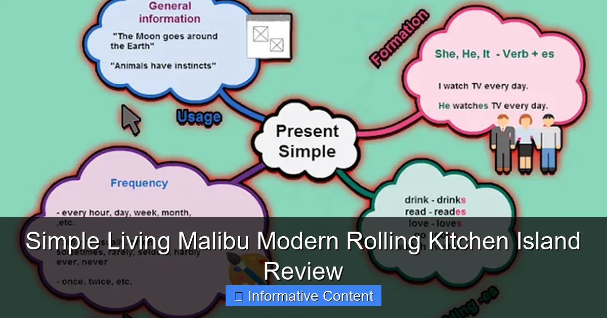 Simple Living Malibu Modern Rolling Kitchen Island Review