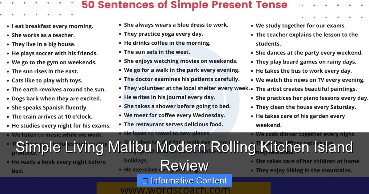 Simple Living Malibu Modern Rolling Kitchen Island Review