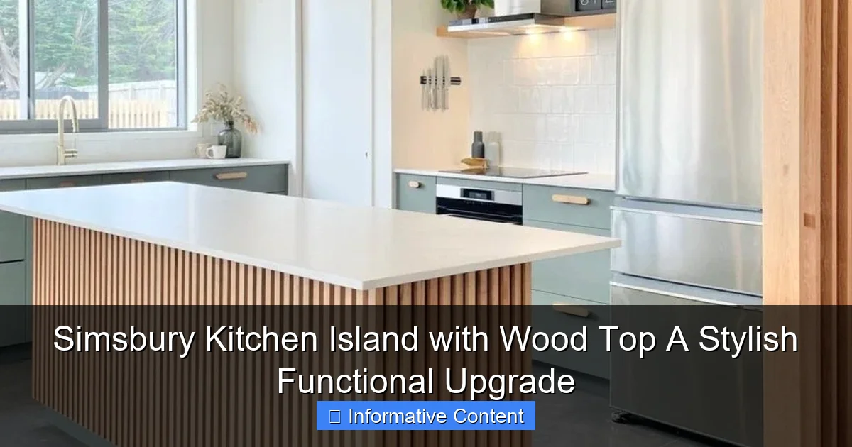 Simsbury Kitchen Island with Wood Top A Stylish Functional Upgrade