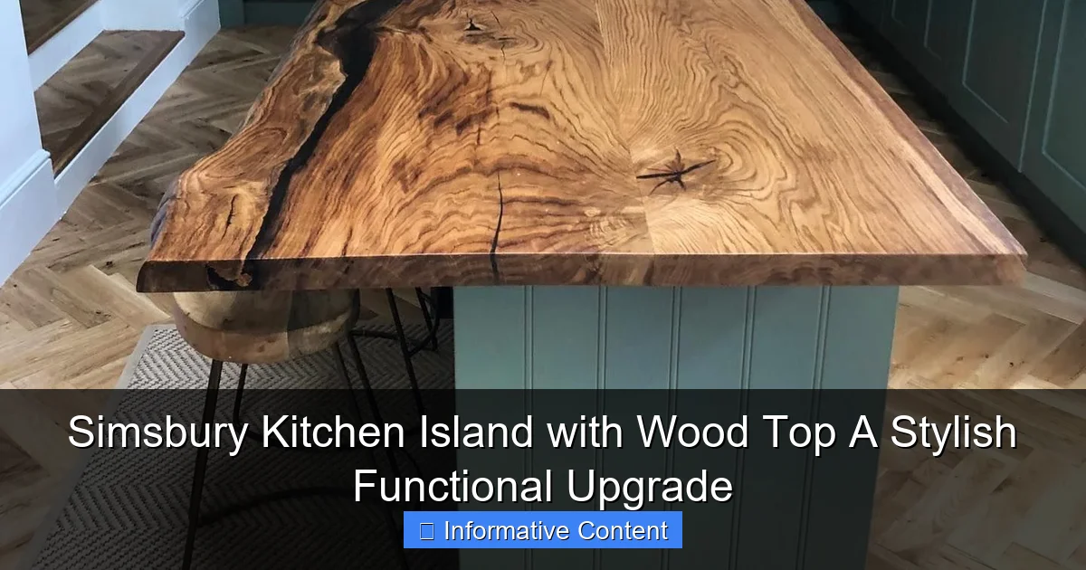 Simsbury Kitchen Island with Wood Top A Stylish Functional Upgrade