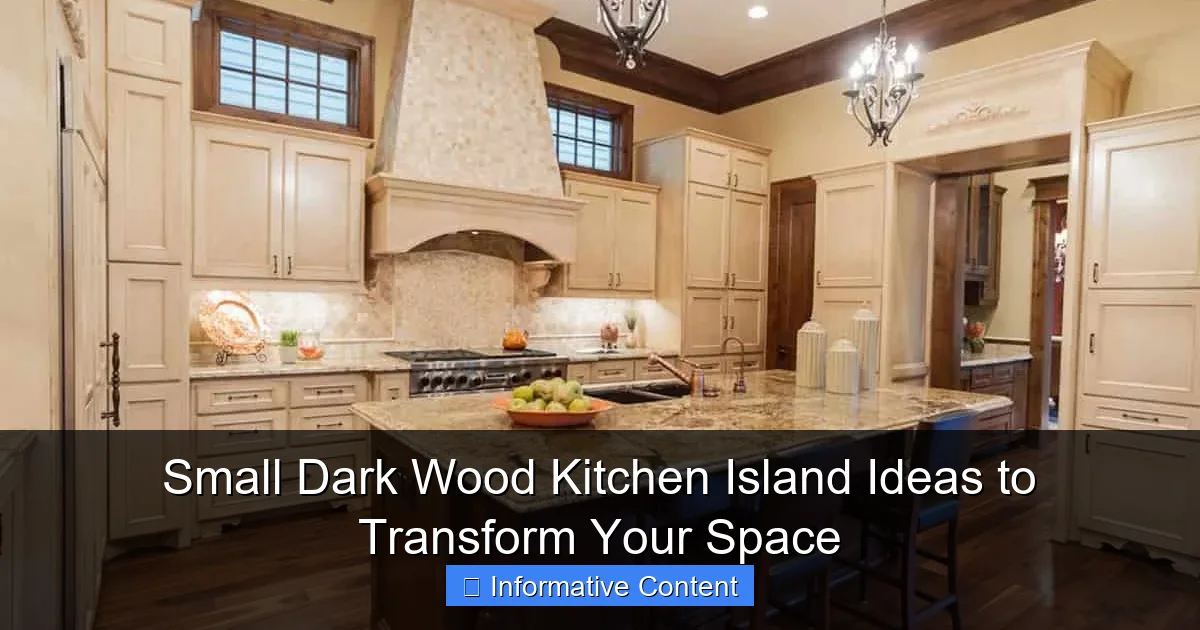 Small Dark Wood Kitchen Island Ideas to Transform Your Space