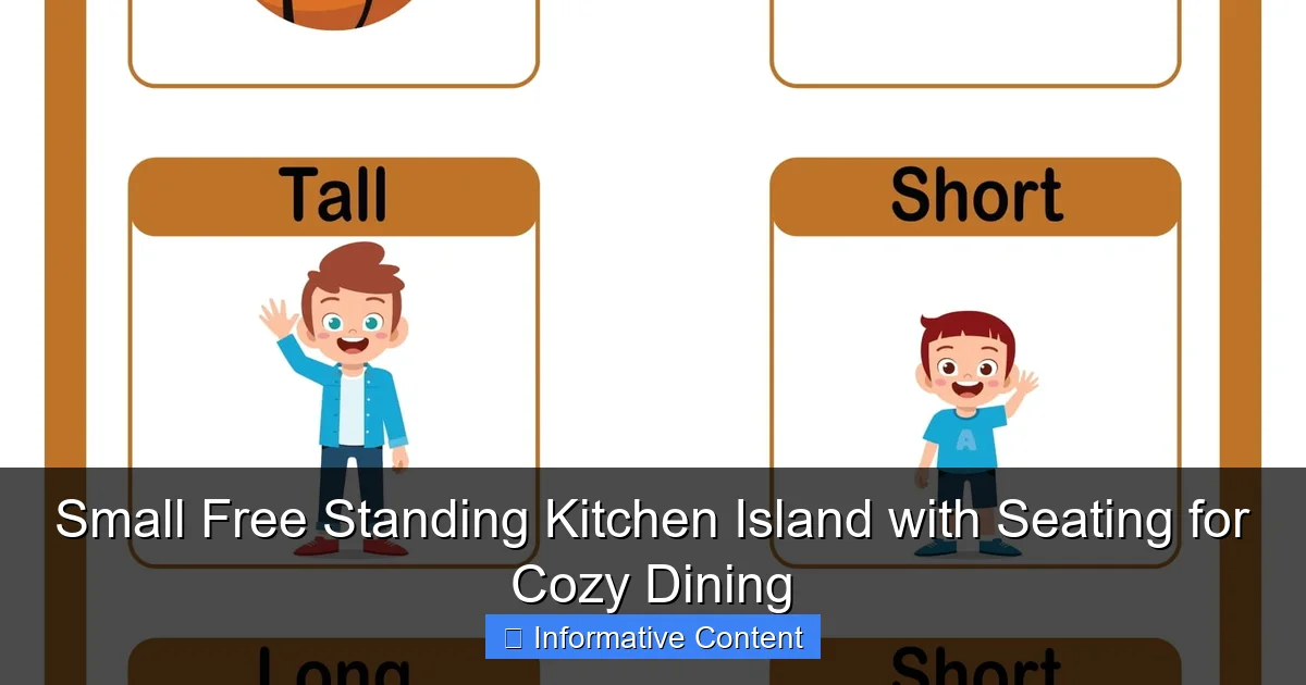 Small Free Standing Kitchen Island with Seating for Cozy Dining