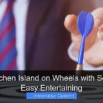 Small Kitchen Island on Wheels with Seating for Easy Entertaining