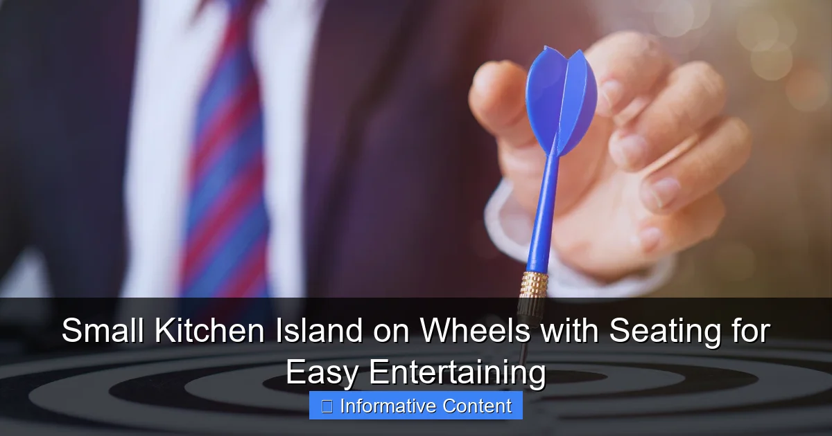 Small Kitchen Island on Wheels with Seating for Easy Entertaining