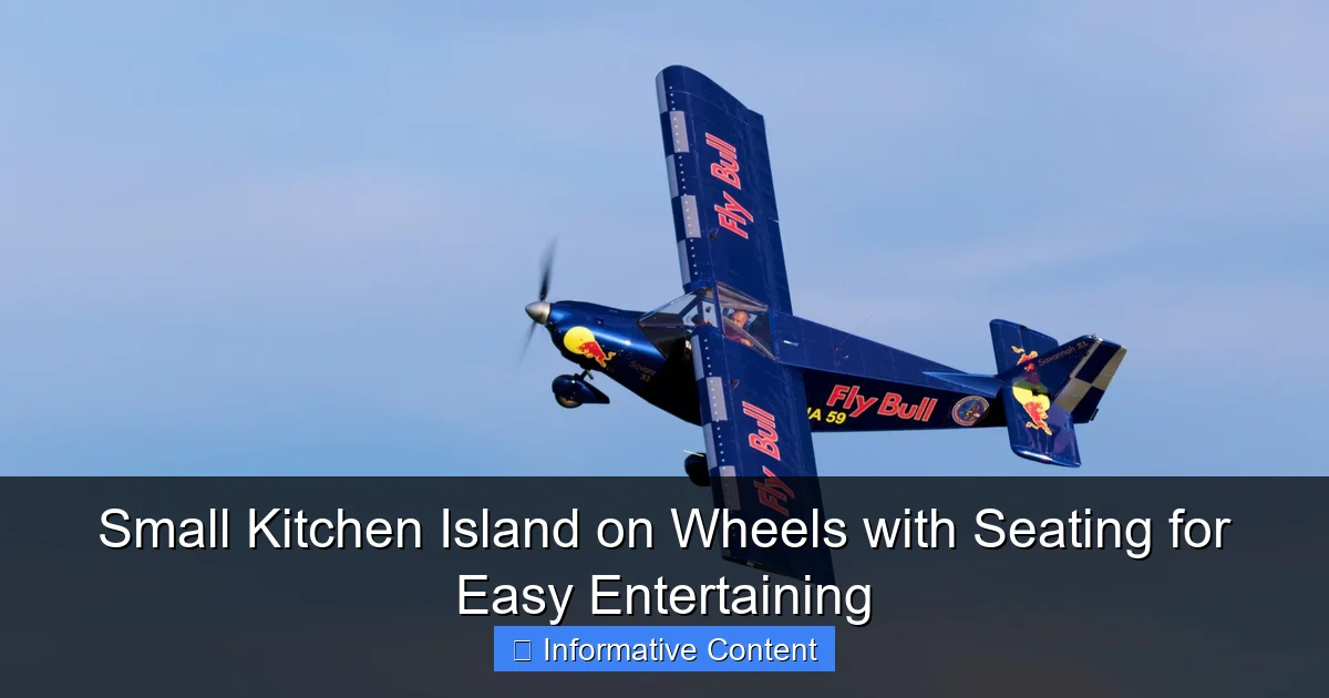 Small Kitchen Island on Wheels with Seating for Easy Entertaining