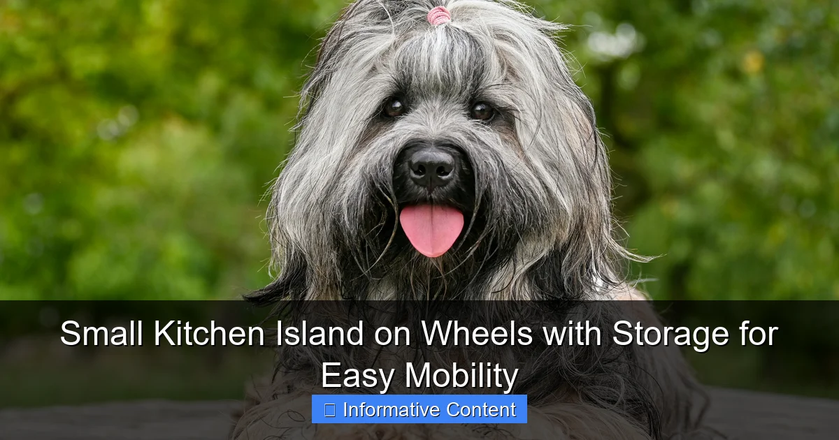 Small Kitchen Island on Wheels with Storage for Easy Mobility