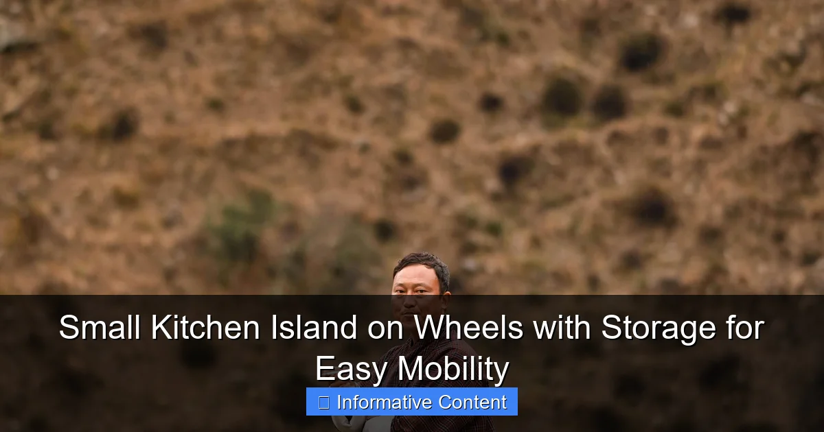 Small Kitchen Island on Wheels with Storage for Easy Mobility
