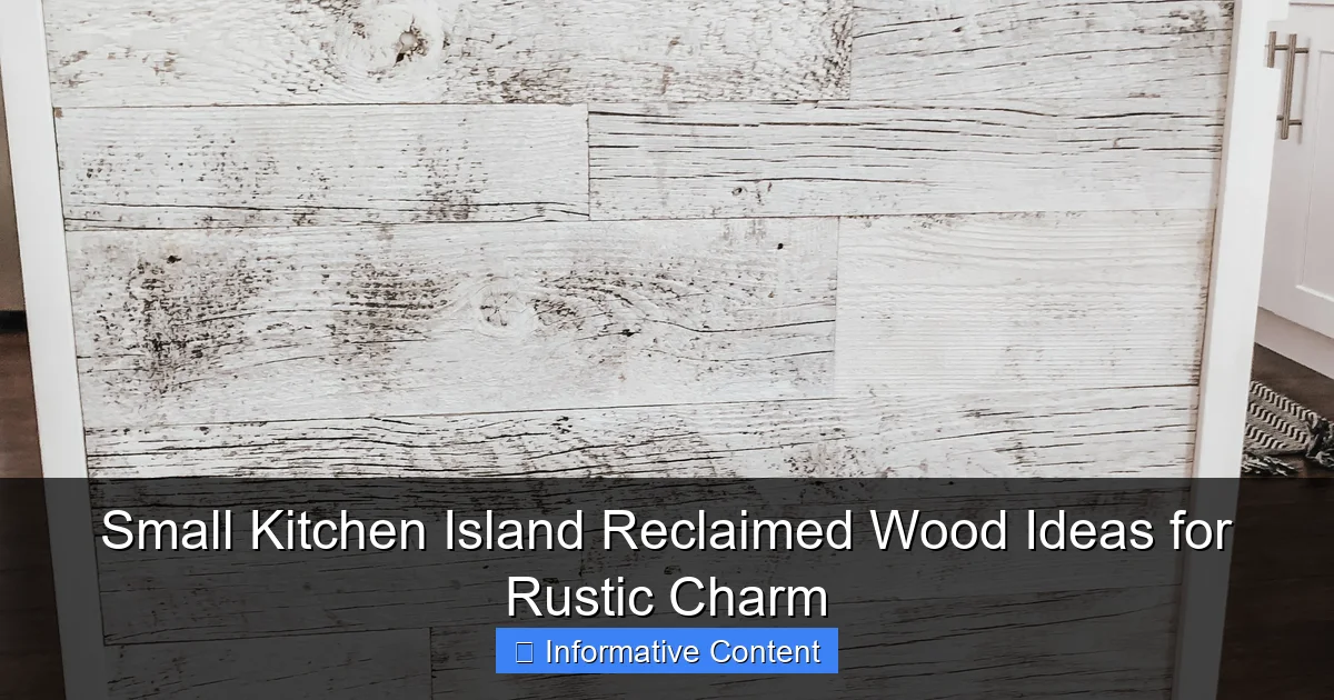 Small Kitchen Island Reclaimed Wood Ideas for Rustic Charm