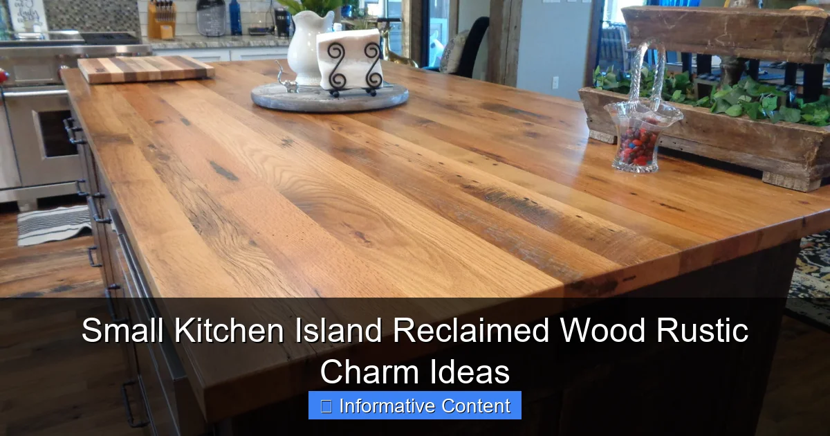 Small Kitchen Island Reclaimed Wood Rustic Charm Ideas