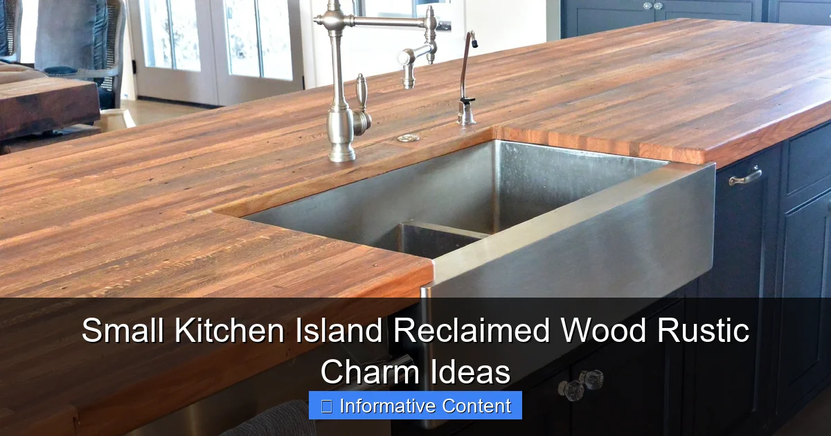 Small Kitchen Island Reclaimed Wood Rustic Charm Ideas