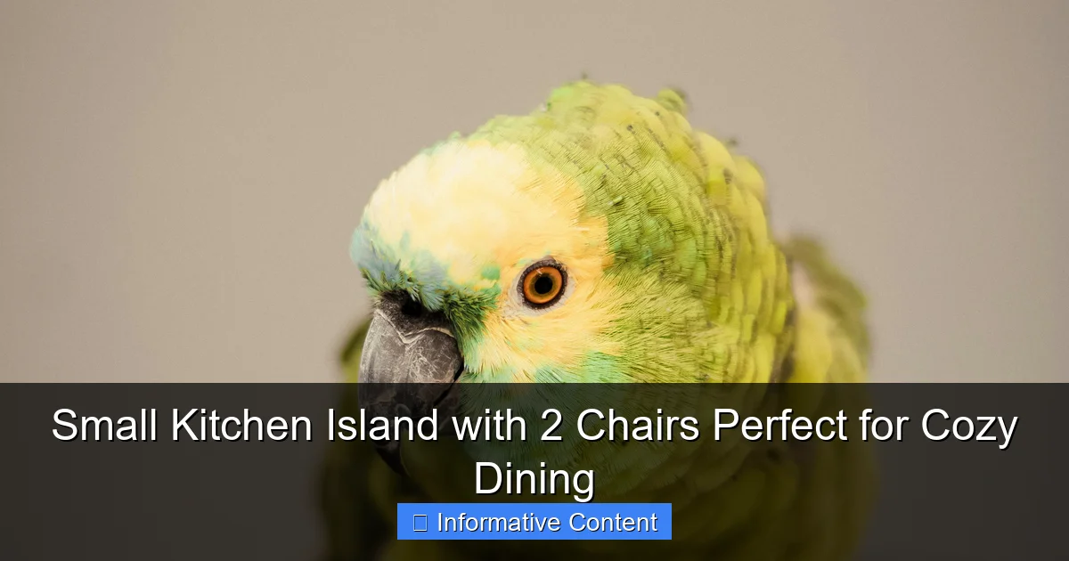Small Kitchen Island with 2 Chairs Perfect for Cozy Dining