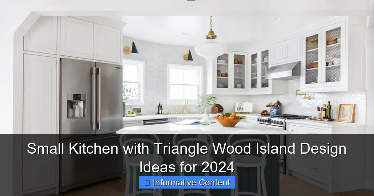 Small Kitchen with Triangle Wood Island Design Ideas for 2024