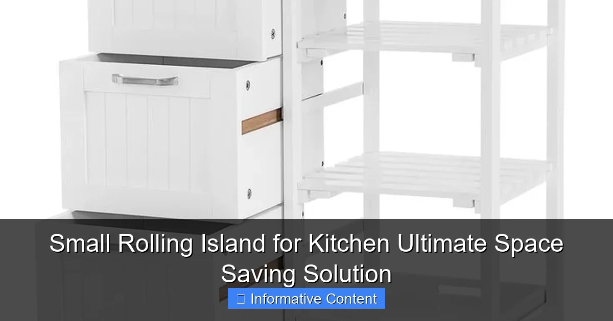 Small Rolling Island for Kitchen Ultimate Space Saving Solution