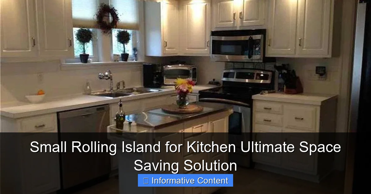Small Rolling Island for Kitchen Ultimate Space Saving Solution