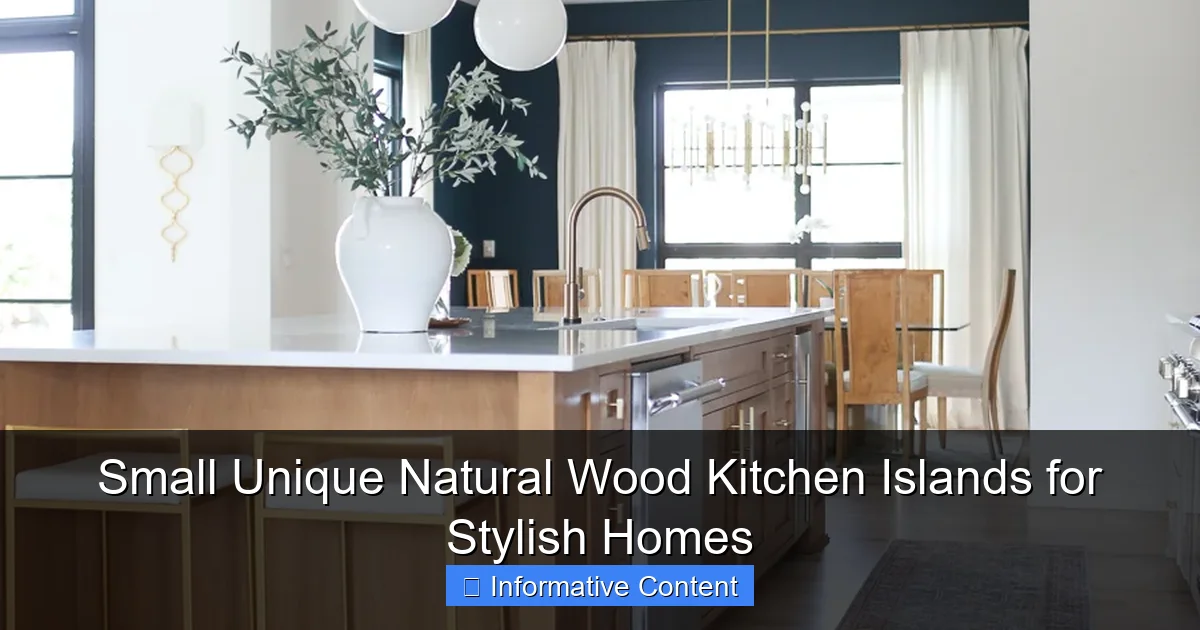 Small Unique Natural Wood Kitchen Islands for Stylish Homes