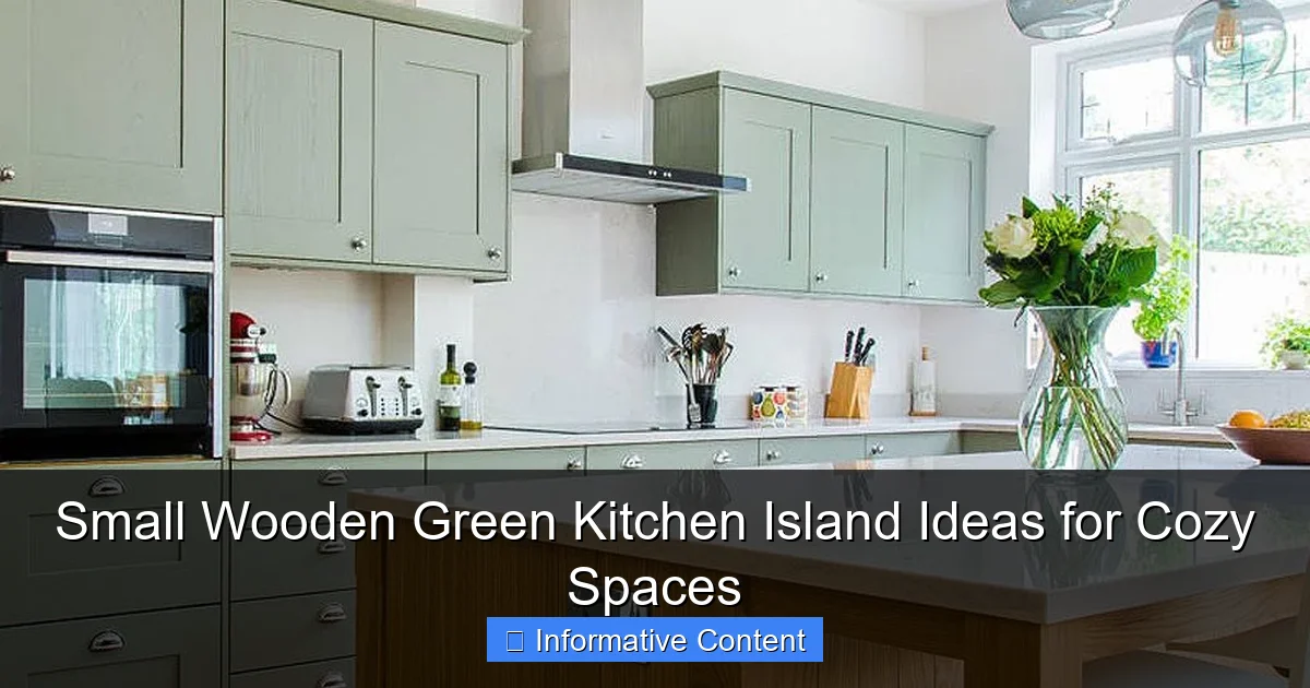 Small Wooden Green Kitchen Island Ideas for Cozy Spaces