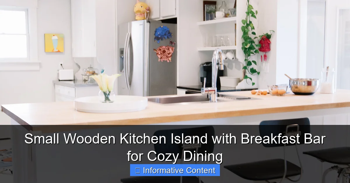Small Wooden Kitchen Island with Breakfast Bar for Cozy Dining