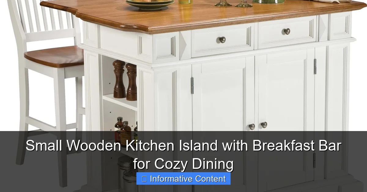 Small Wooden Kitchen Island with Breakfast Bar for Cozy Dining