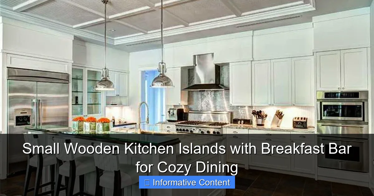 Small Wooden Kitchen Islands with Breakfast Bar for Cozy Dining