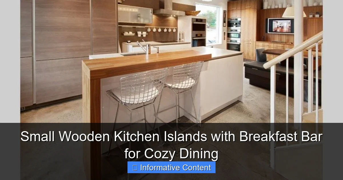 Small Wooden Kitchen Islands with Breakfast Bar for Cozy Dining