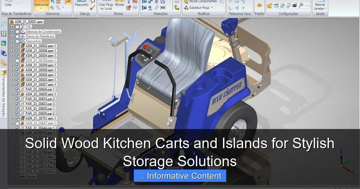 Solid Wood Kitchen Carts and Islands for Stylish Storage Solutions