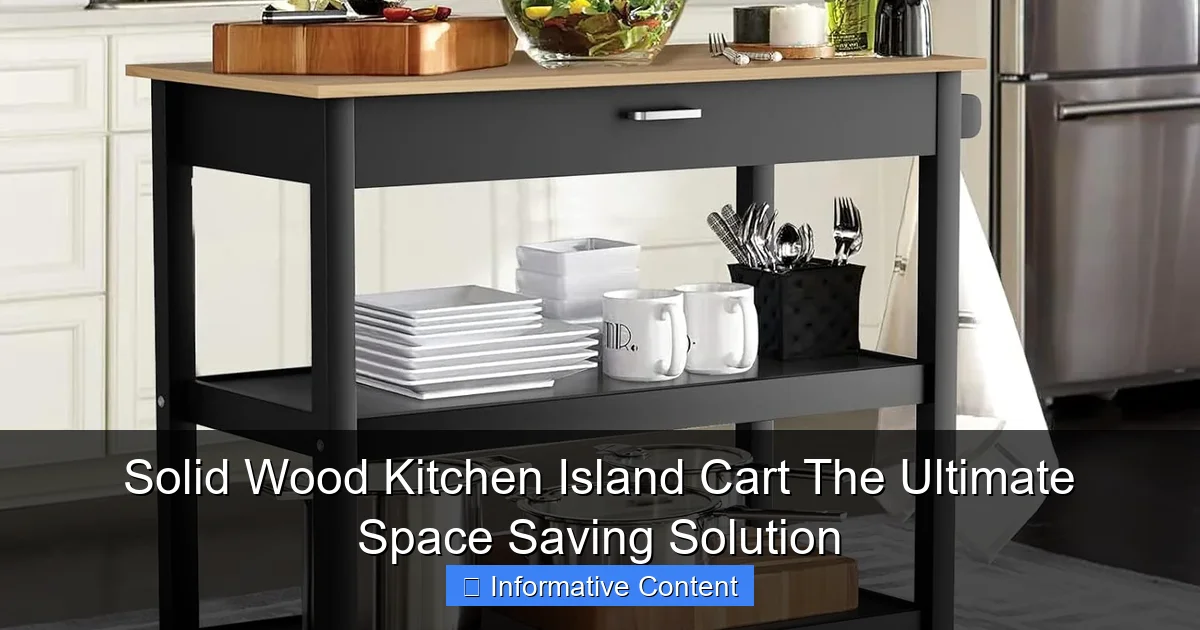 Solid Wood Kitchen Island Cart The Ultimate Space Saving Solution