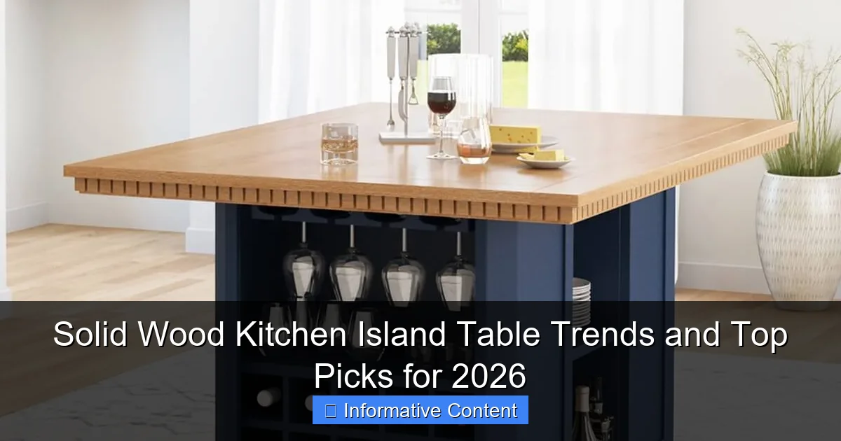 Solid Wood Kitchen Island Table Trends and Top Picks for 2026