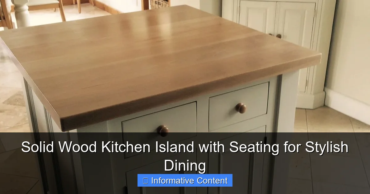 Solid Wood Kitchen Island with Seating for Stylish Dining