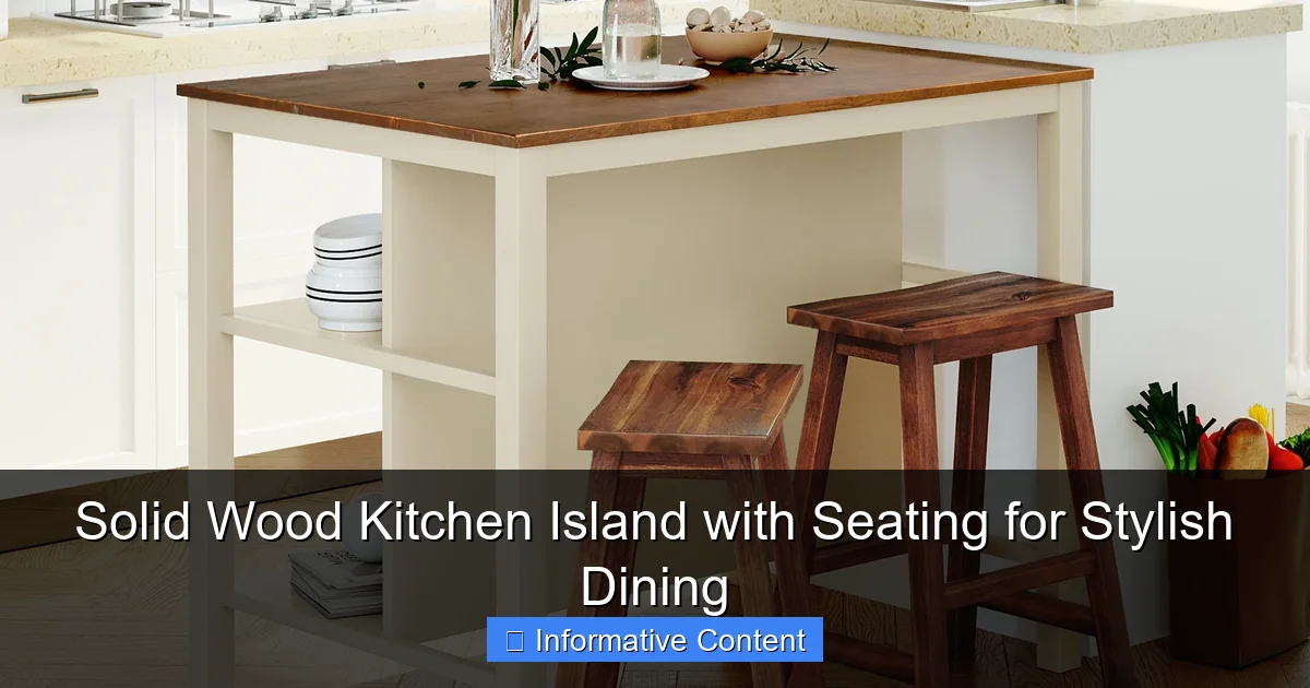 Solid Wood Kitchen Island with Seating for Stylish Dining