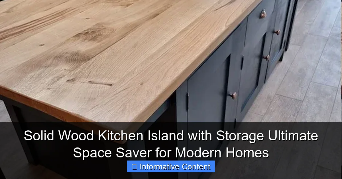 Solid Wood Kitchen Island with Storage Ultimate Space Saver for Modern Homes