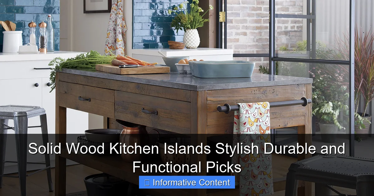 Solid Wood Kitchen Islands Stylish Durable and Functional Picks