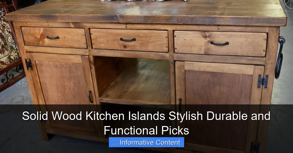 Solid Wood Kitchen Islands Stylish Durable and Functional Picks