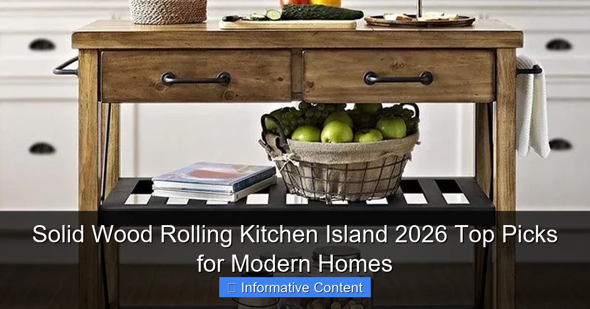 Solid Wood Rolling Kitchen Island 2026 Top Picks for Modern Homes