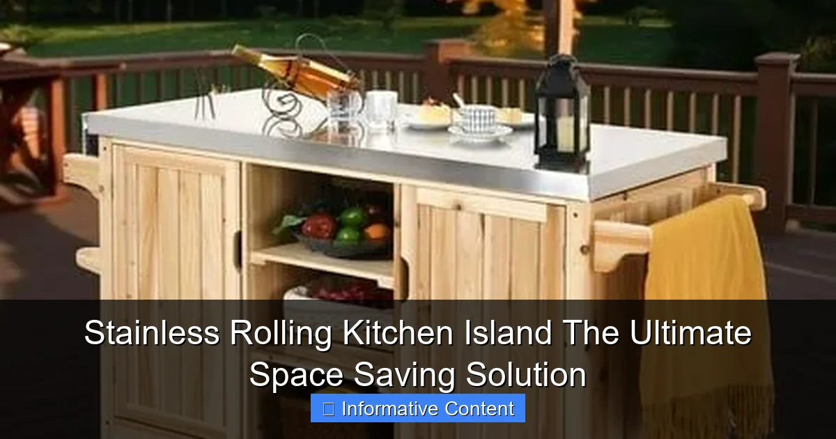 Stainless Rolling Kitchen Island The Ultimate Space Saving Solution