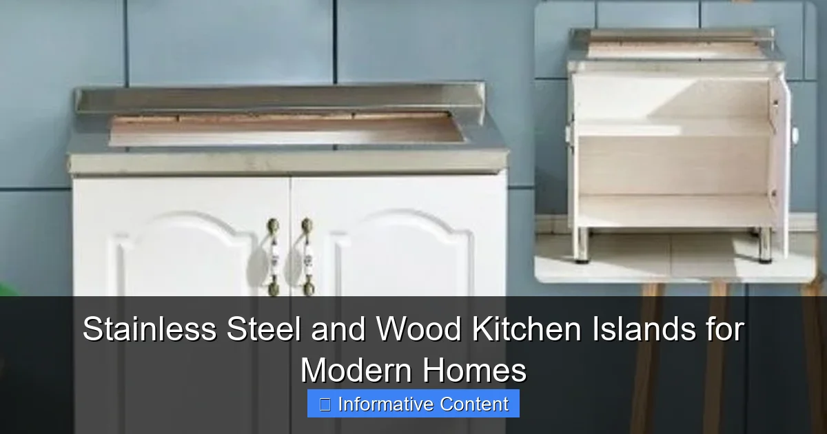 Stainless Steel and Wood Kitchen Islands for Modern Homes