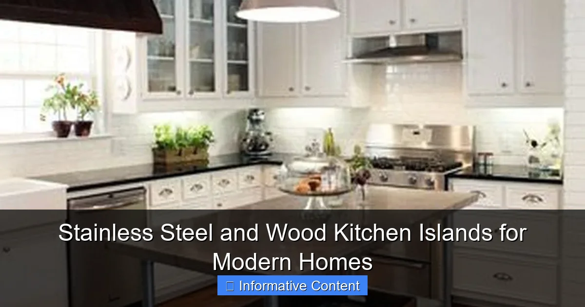 Stainless Steel and Wood Kitchen Islands for Modern Homes