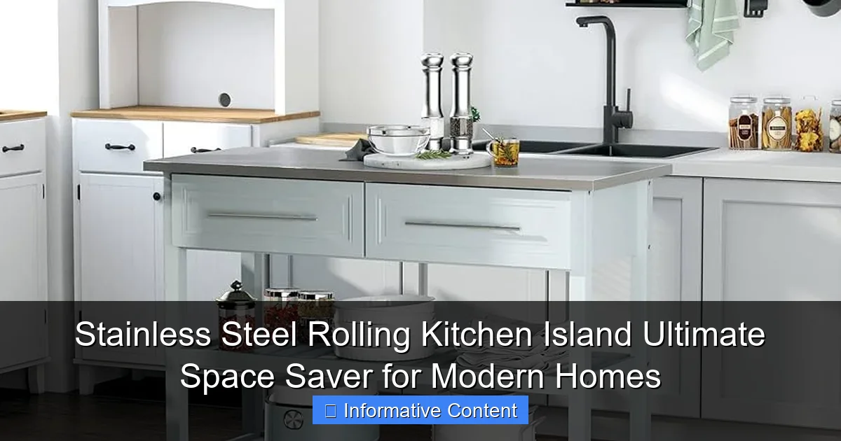 Stainless Steel Rolling Kitchen Island Ultimate Space Saver for Modern Homes