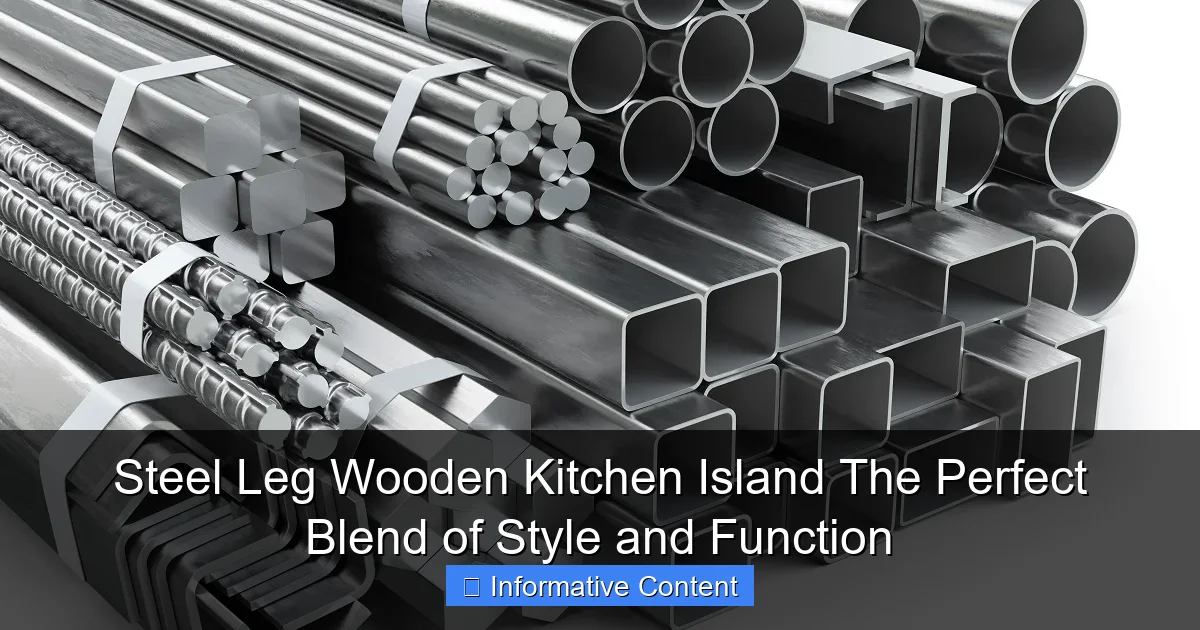 Steel Leg Wooden Kitchen Island The Perfect Blend of Style and Function
