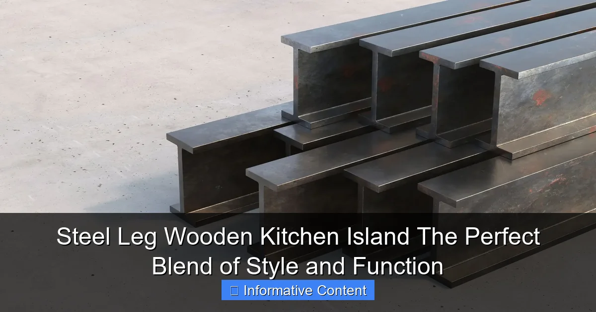 Steel Leg Wooden Kitchen Island The Perfect Blend of Style and Function