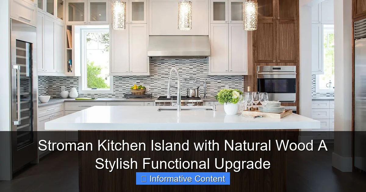 Stroman Kitchen Island with Natural Wood A Stylish Functional Upgrade