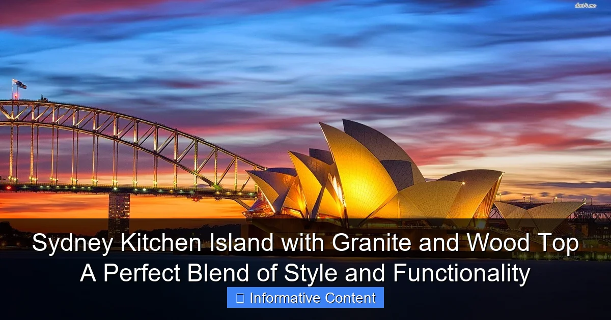 Sydney Kitchen Island with Granite and Wood Top A Perfect Blend of Style and Functionality