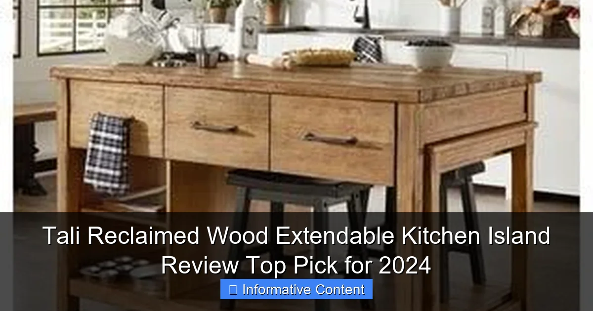 Tali Reclaimed Wood Extendable Kitchen Island Review Top Pick for 2024