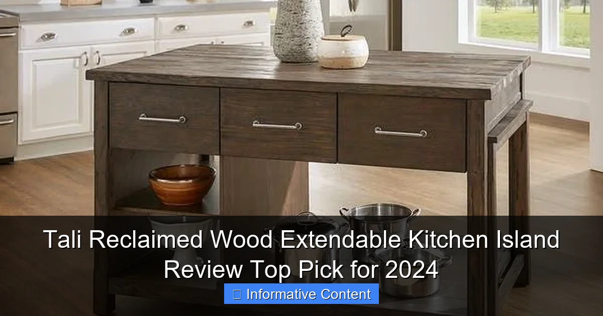 Tali Reclaimed Wood Extendable Kitchen Island Review Top Pick for 2024