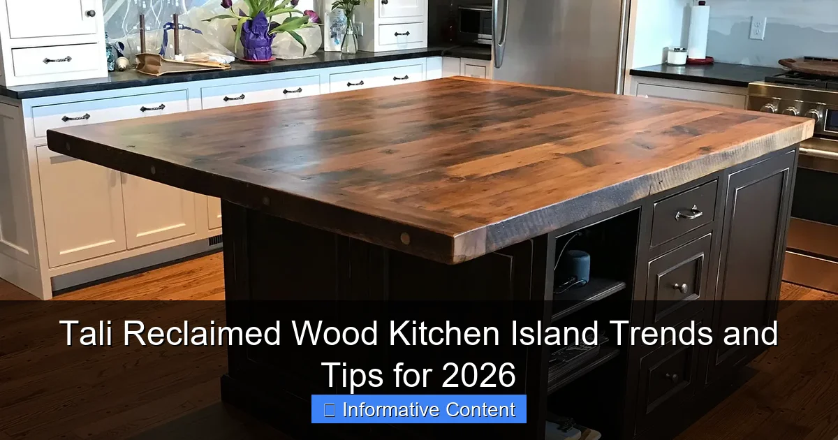 Tali Reclaimed Wood Kitchen Island Trends and Tips for 2026