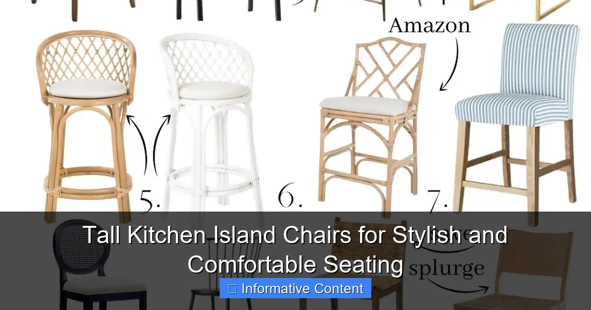 Tall Kitchen Island Chairs for Stylish and Comfortable Seating