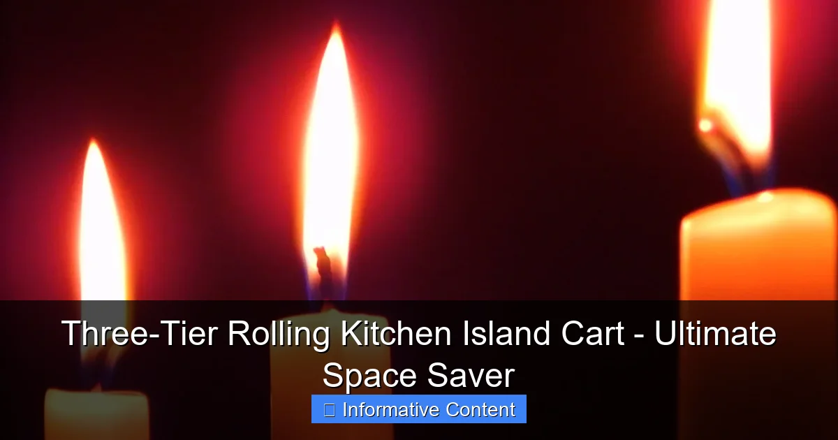 Three-Tier Rolling Kitchen Island Cart - Ultimate Space Saver