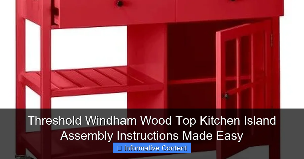 Threshold Windham Wood Top Kitchen Island Assembly Instructions Made Easy