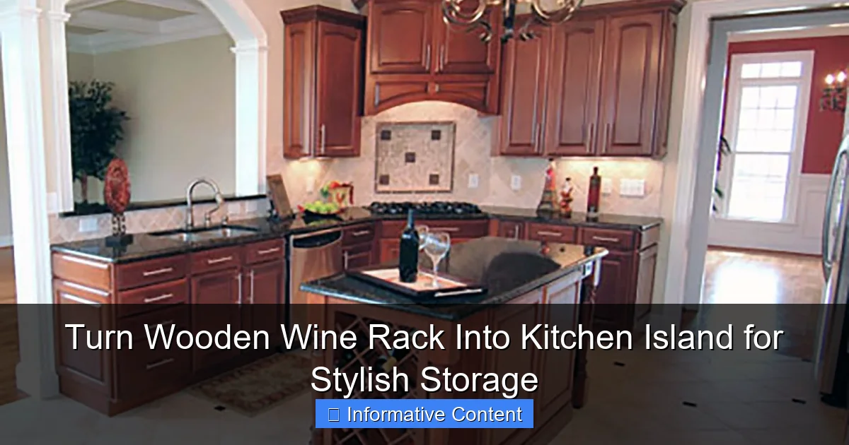 Turn Wooden Wine Rack Into Kitchen Island for Stylish Storage
