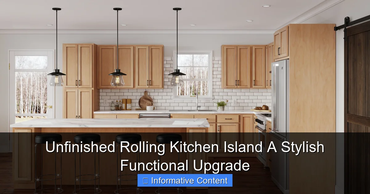 Unfinished Rolling Kitchen Island A Stylish Functional Upgrade